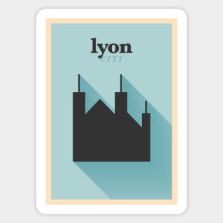 Lyon Poster Design Sticker